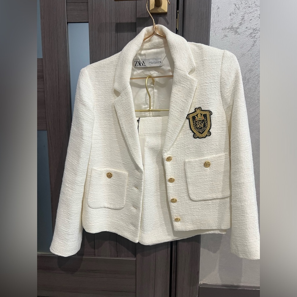 Zara Blazer with shorts.